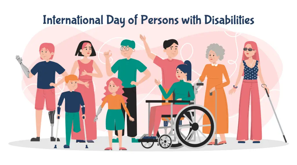 International day of persons with disabilities banner vector isolated.